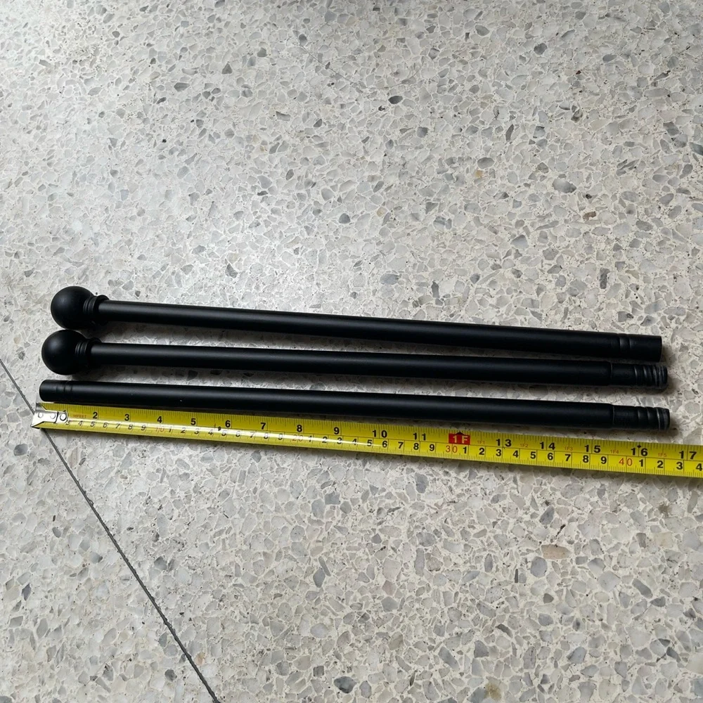 Black Curtain Rod Set 31''-47''